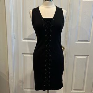 CARMEN Sleeveless Front Lace Up Dress